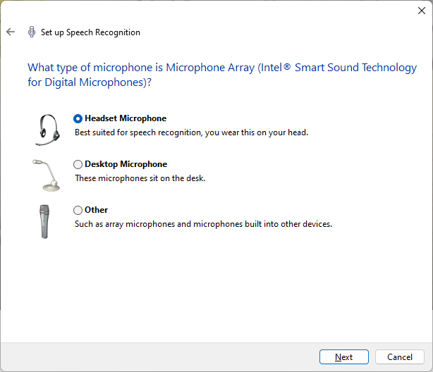 Headset Microphone  - you wear this on your head